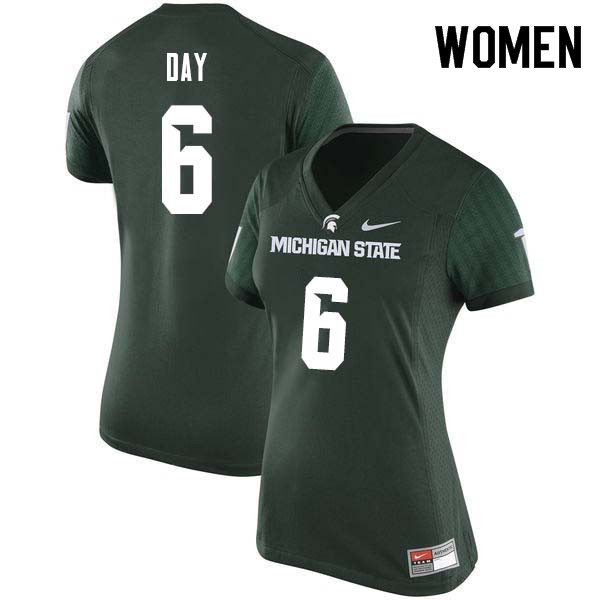 Women #6 Theo Day Michigan State College Football Jerseys Sale-Green
